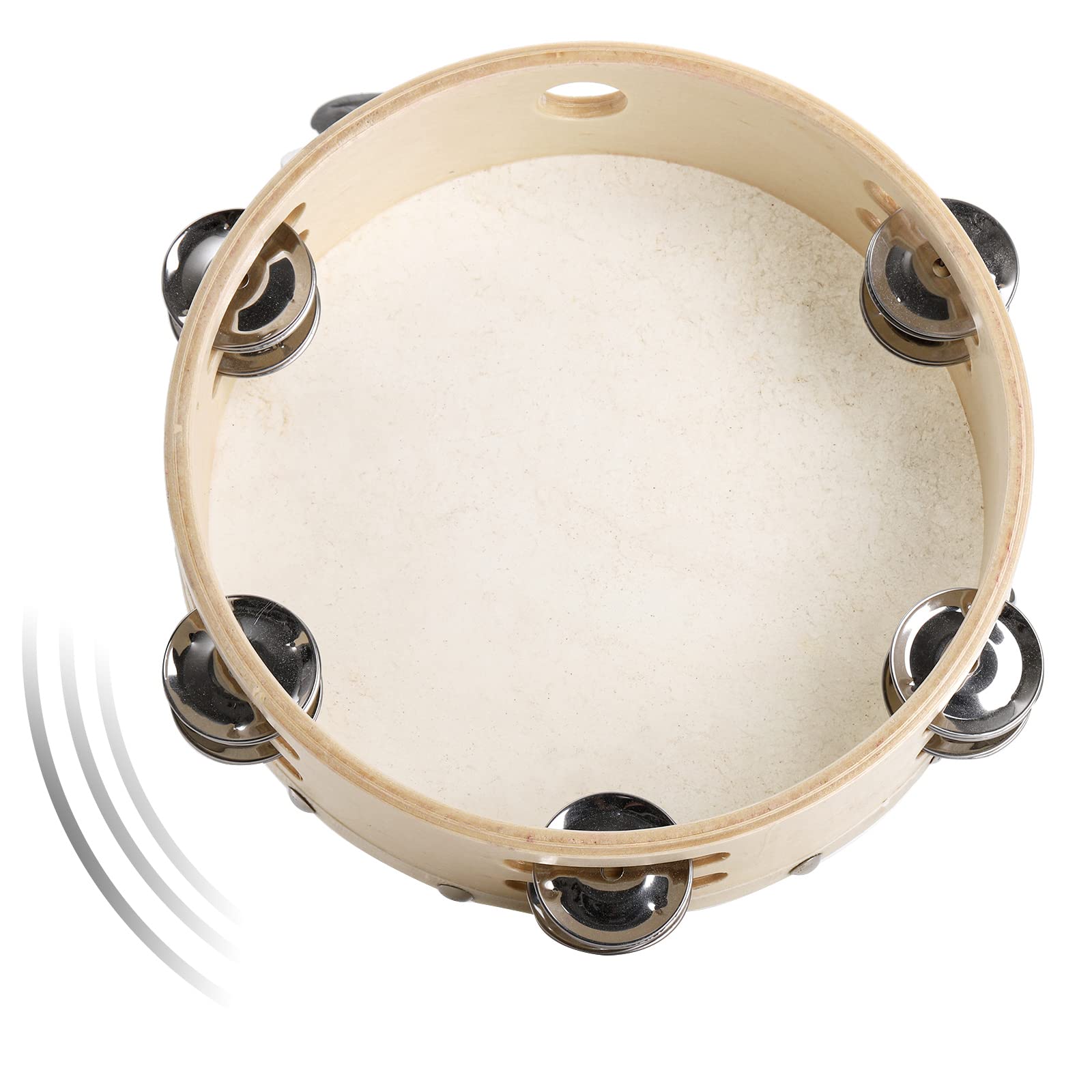Amazon.com: Tosnail Set of 3 Wooden Tambourine, 10